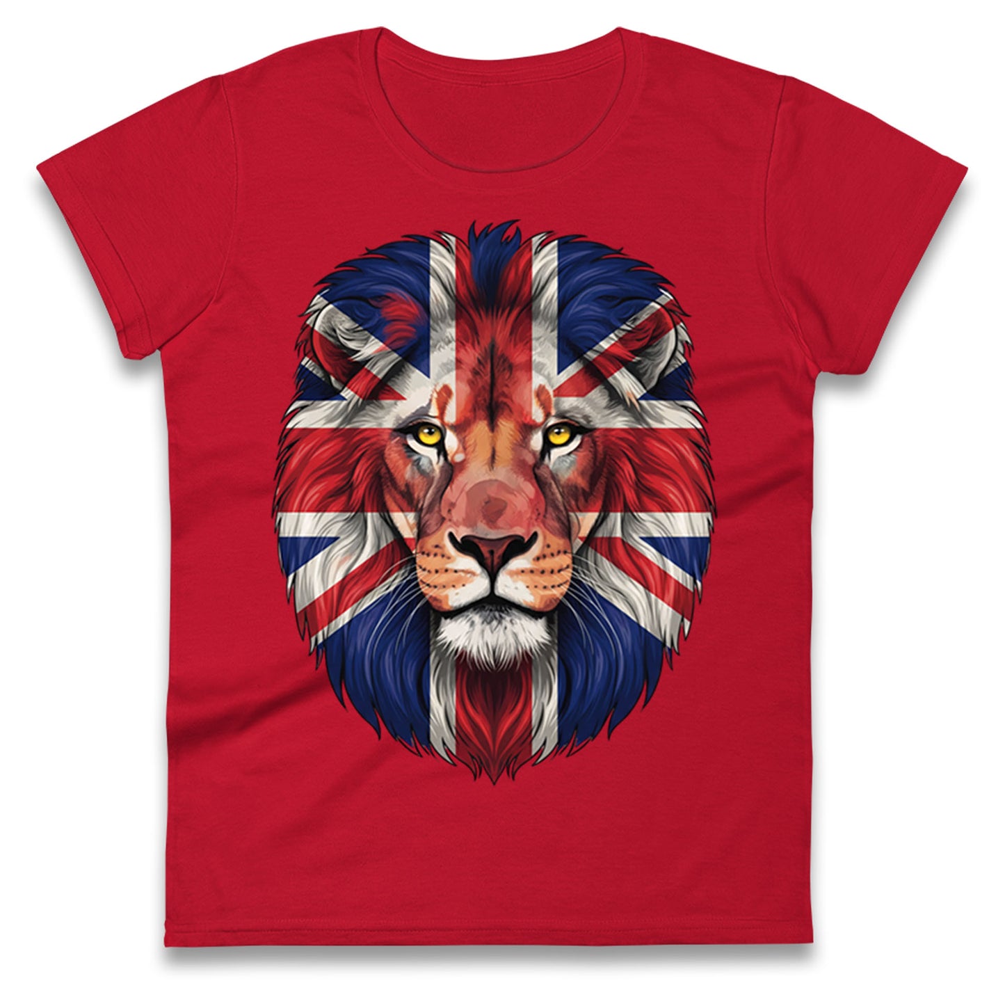 St George Flag Lion Ladies T Shirt 