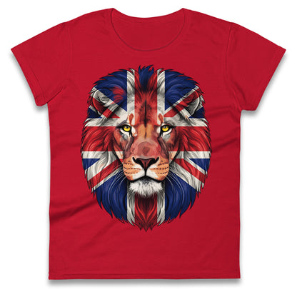 St George Flag Lion Ladies T Shirt 