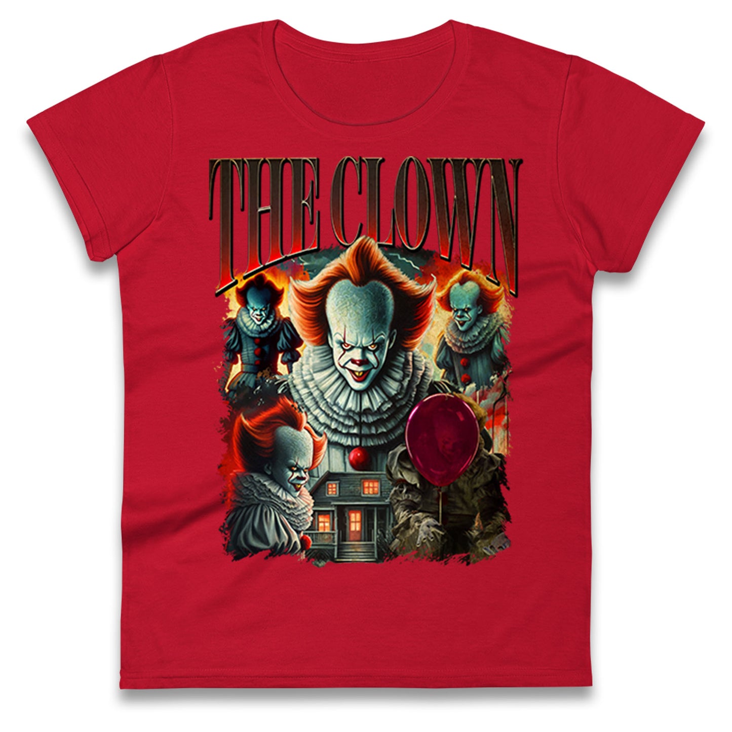 The Clown Halloween Bootleg Womens T Shirt