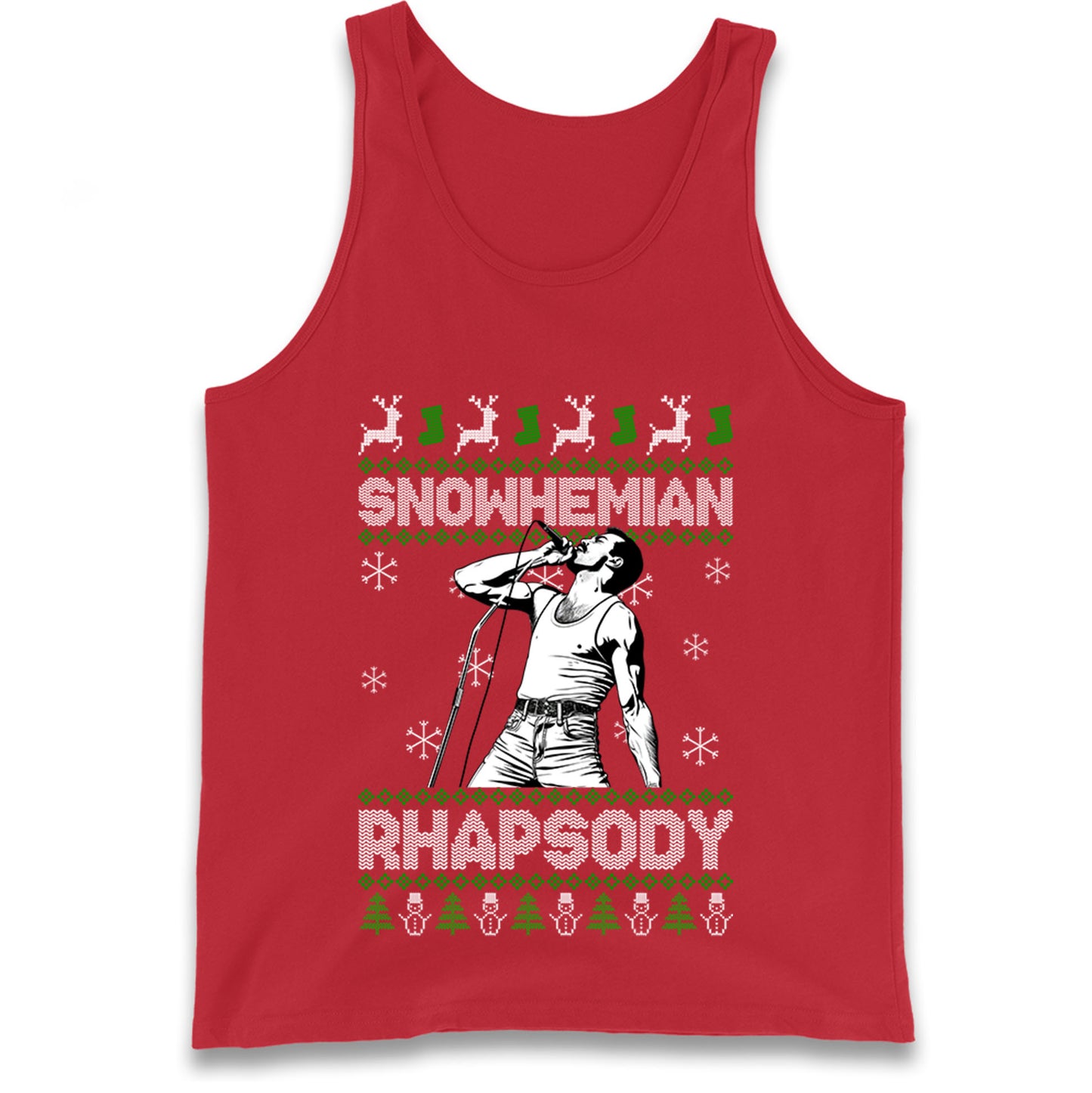 Freddie Mercury Christmas Tank Top