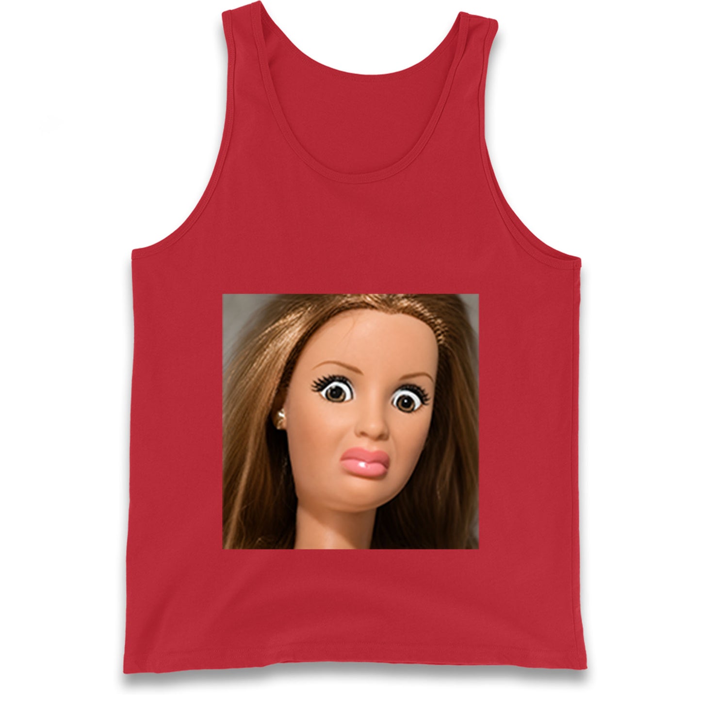 Distressed Doll Face Meme Tank Top