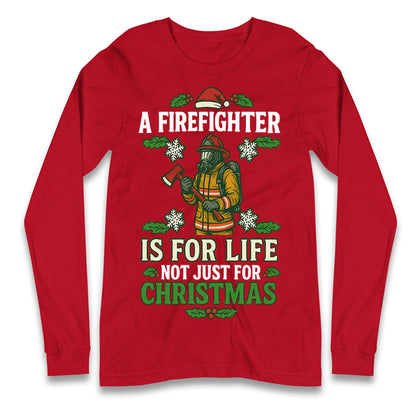 Firefighter Christmas Longsleeve T Shirt
