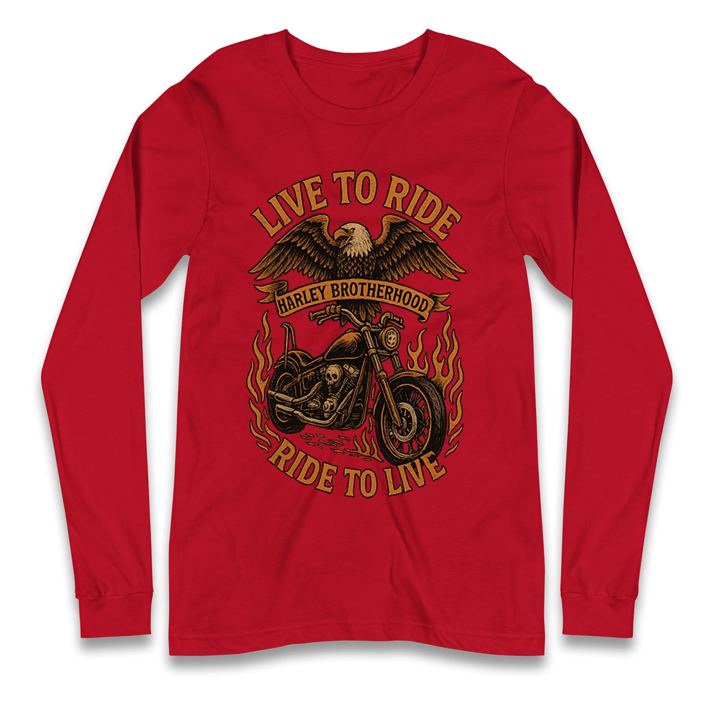 Harley Brotherhood Live To Ride Ride To Live Long Sleeve Shirt