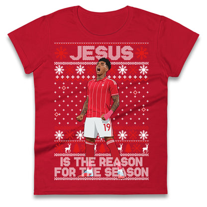 Nottm Forest FC Christmas Ladies T Shirt