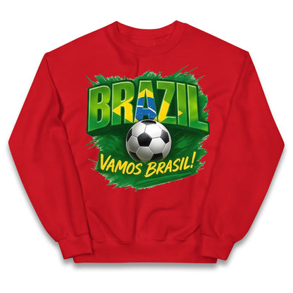 Brazil Retro Football Kids Jumper 