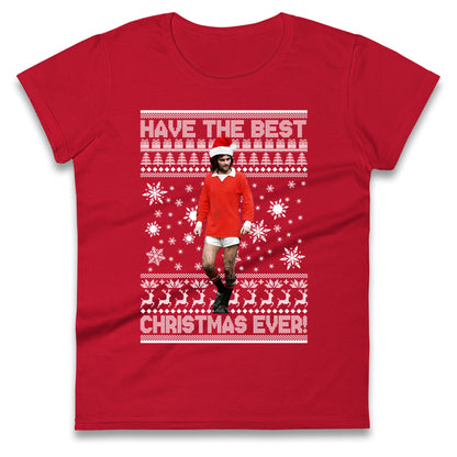 Christmas George Best Ladies T Shirt