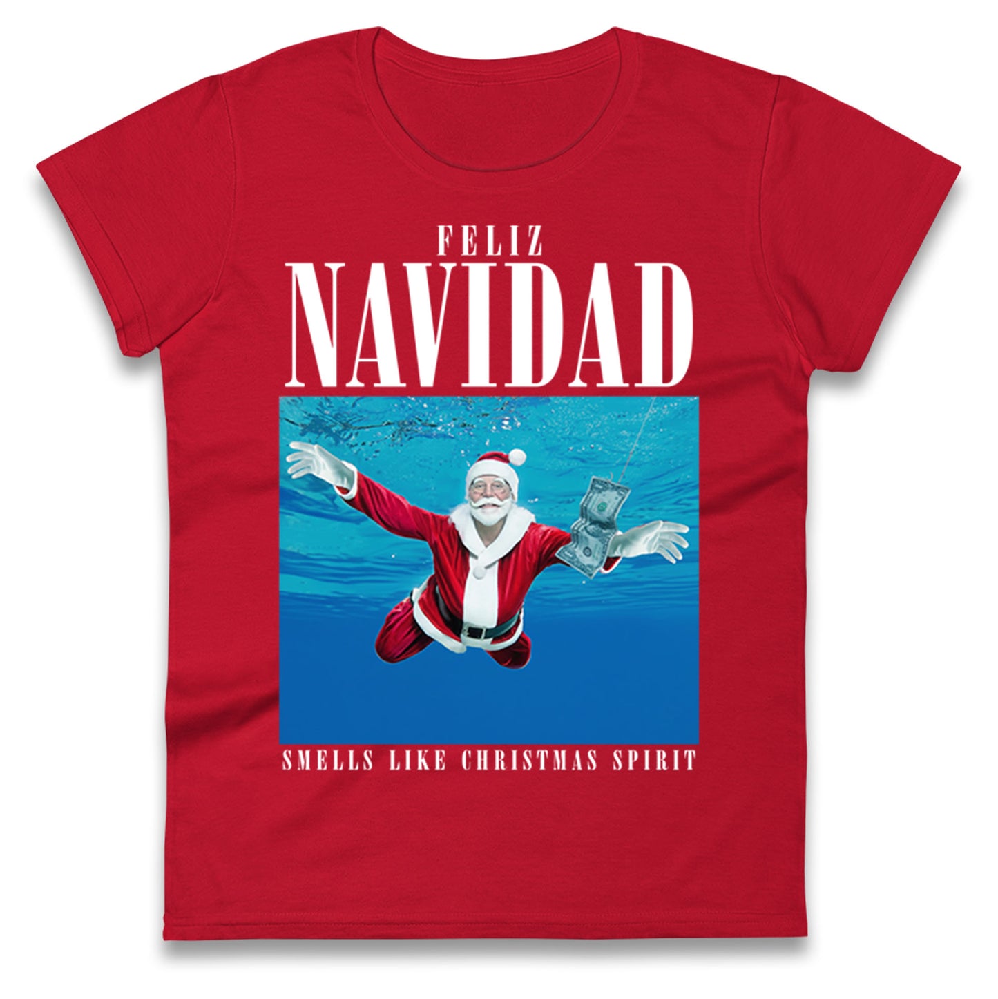 Nirvana Christmas Ladies T Shirt