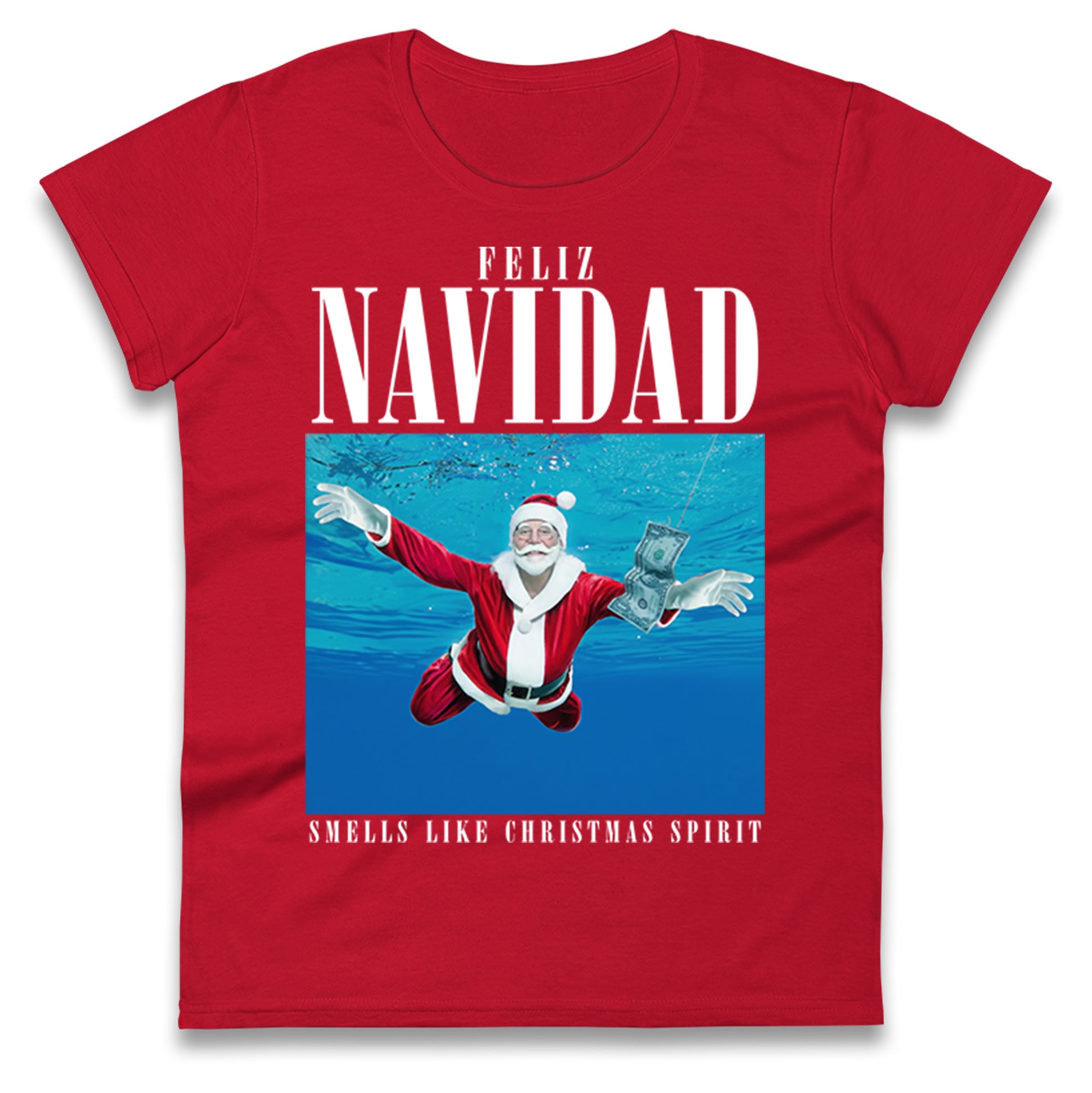 Nirvana Christmas Ladies T Shirt