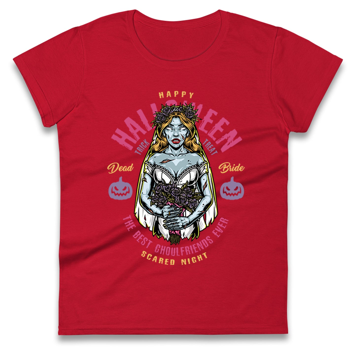 Halloween Ghoulfriends Ladies T Shirt
