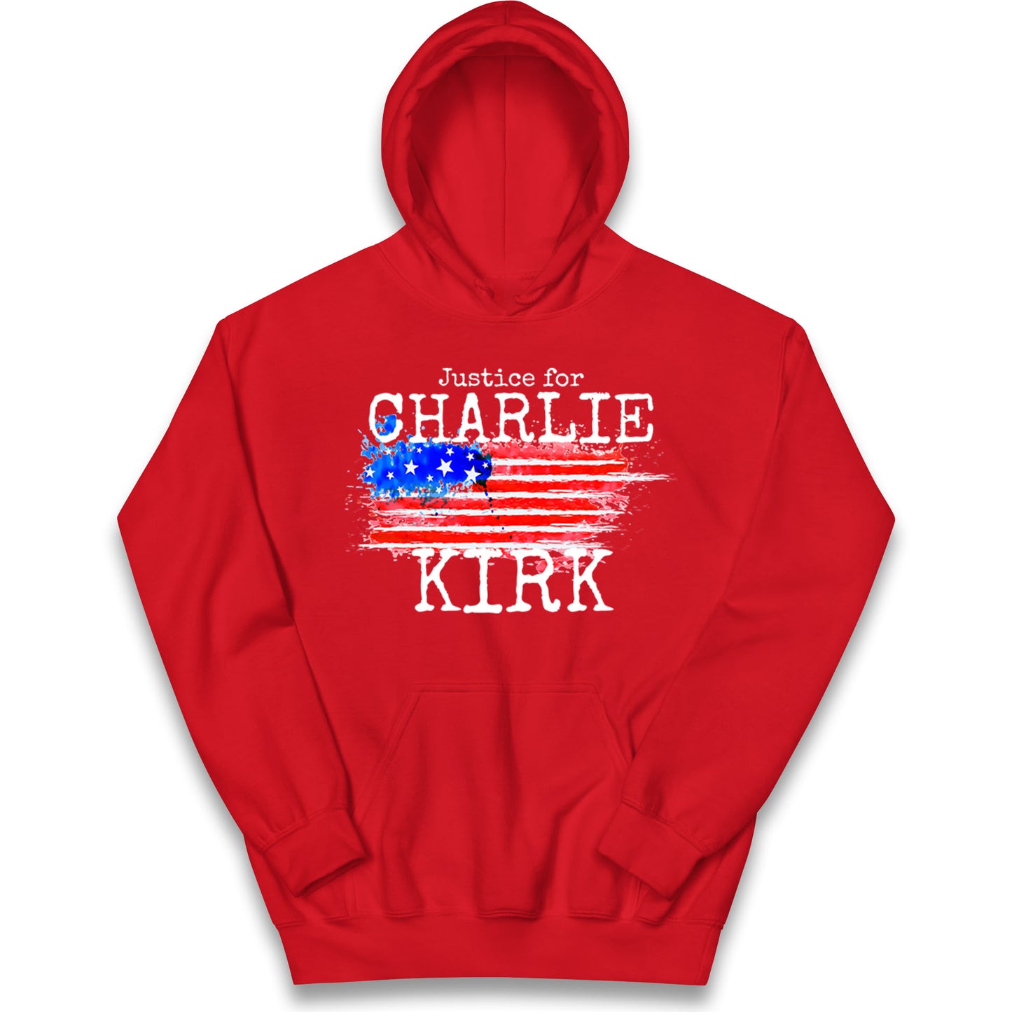 Justice For Charlie Kirk Kids Hoodie