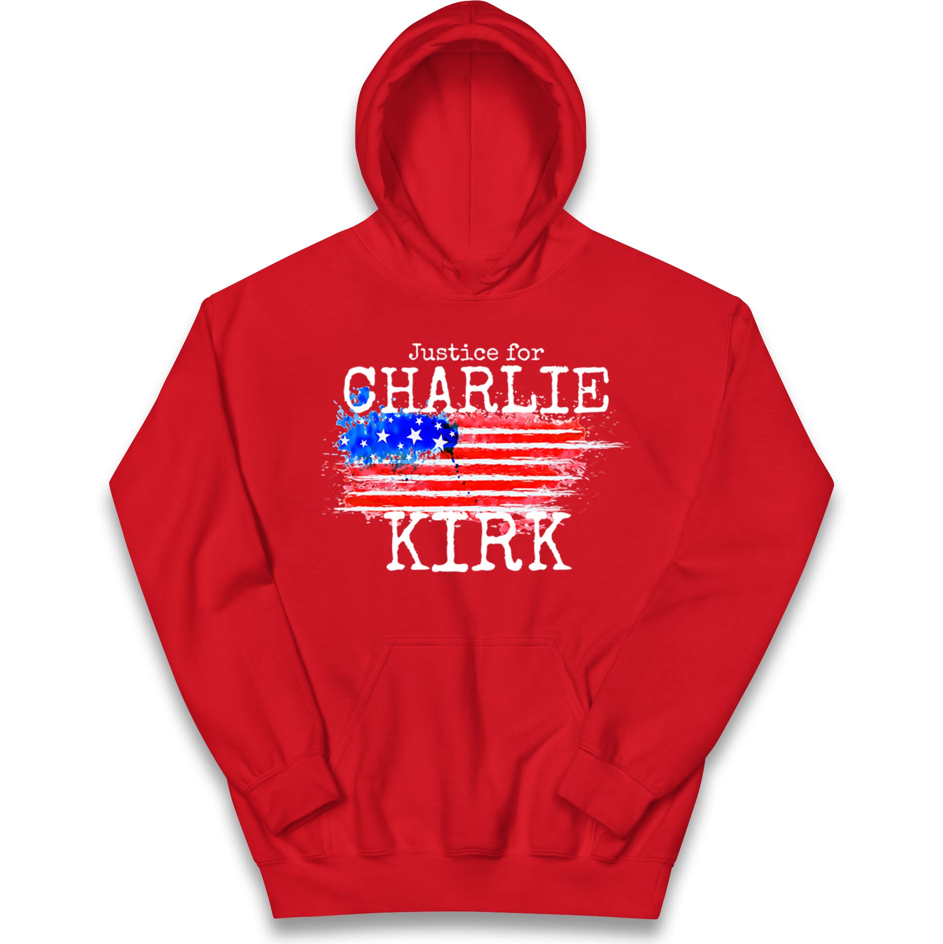 Justice For Charlie Kirk Kids Hoodie