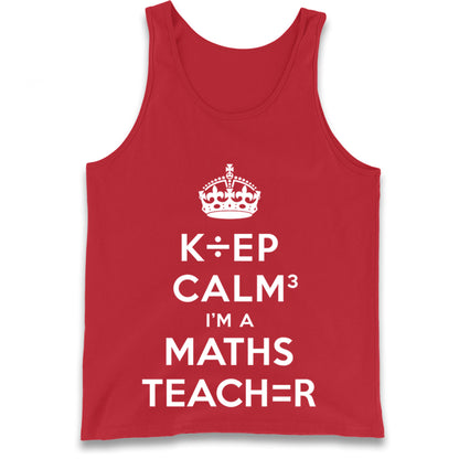 Keep Calm I’m A Maths Teacher Tank Top 