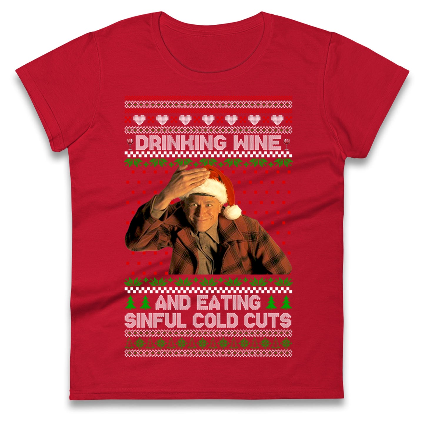 Ed Gein Wine Christmas Ladies T Shirt