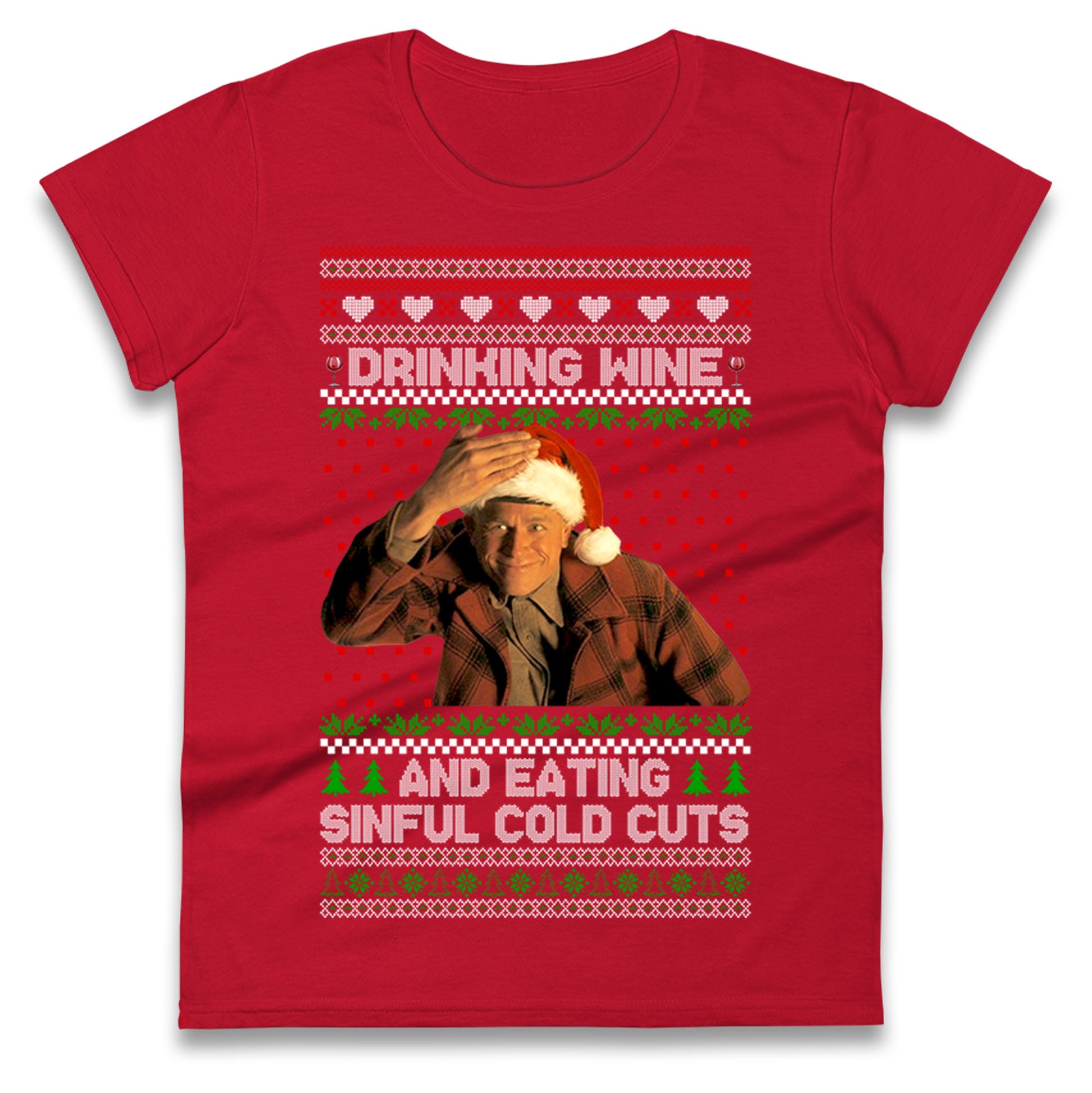 Ed Gein Wine Christmas Ladies T Shirt