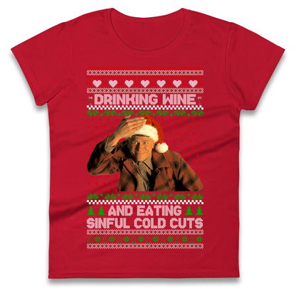 Ed Gein Wine Christmas Ladies T Shirt