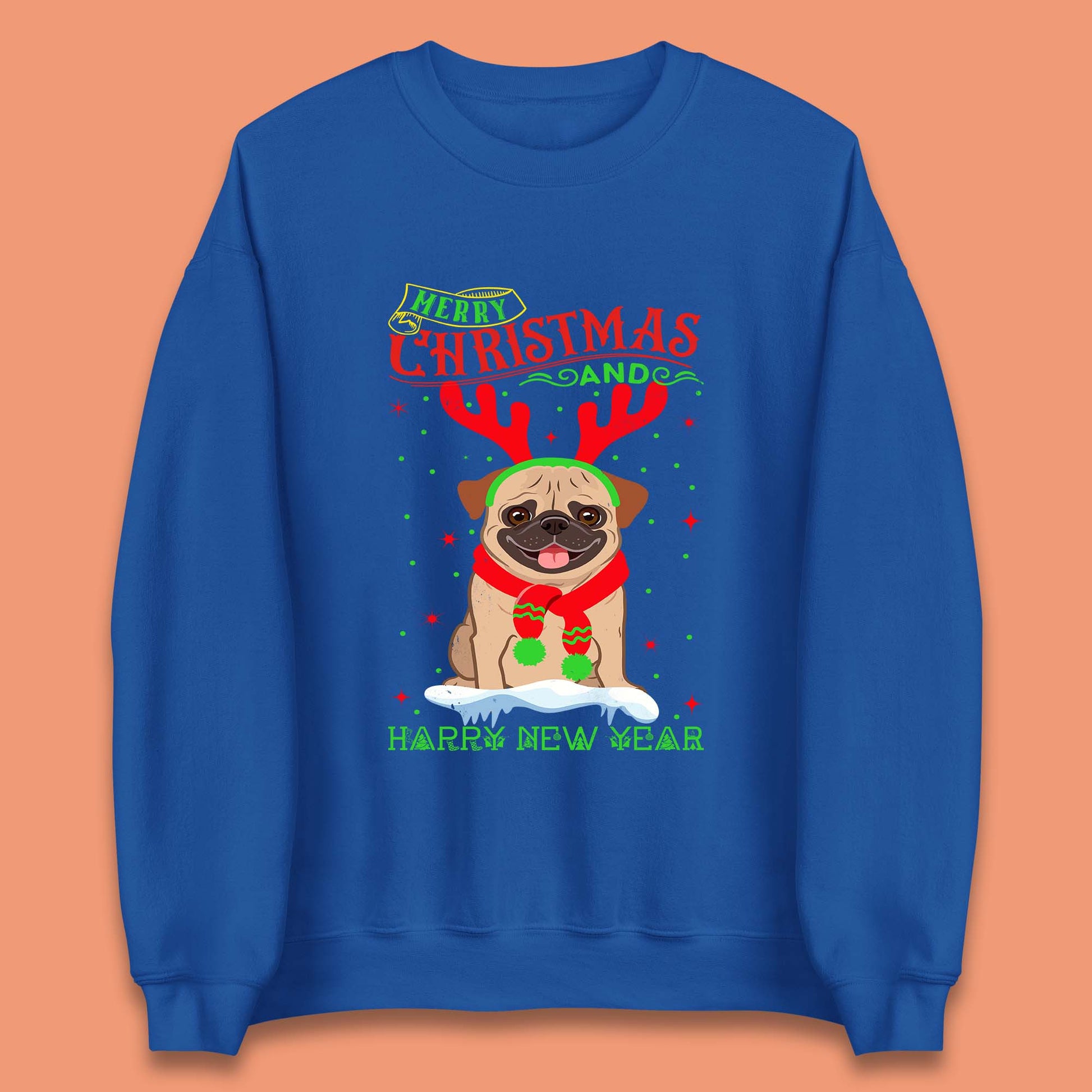 christmas pug dog sweatshirt