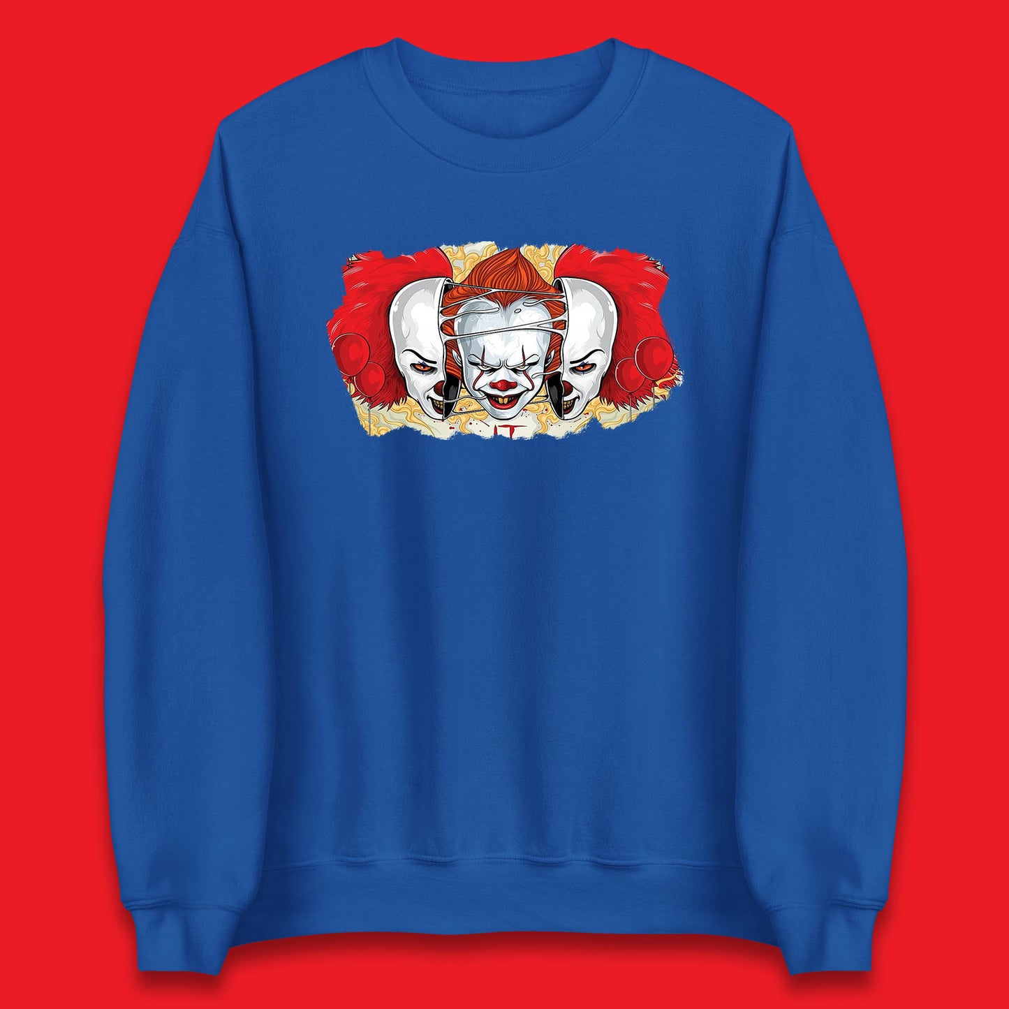 IT Pennywise Clown Halloween Horror Movie Character Evil Clown Costume Serial Killer Unisex Sweatshirt
