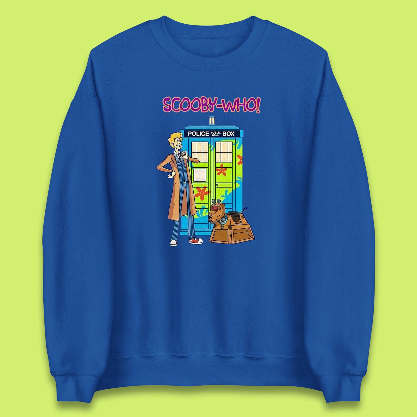 Scooby-Who Police Public Call Box  Scooby-Doo Doctor Who Tardis Police Box Unisex Sweatshirt