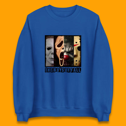 The Boys Of Fall Halloween Horror Movie Characters Friends Halloween Villians Serial Killers Unisex Sweatshirt