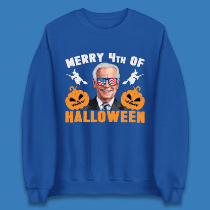 Merry 4th Of Halloween Funny Confused Joe Biden 4th Of July Unisex Sweatshirt