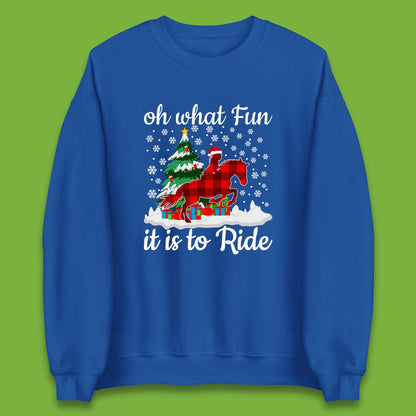 horse riding christmas sweatshirt