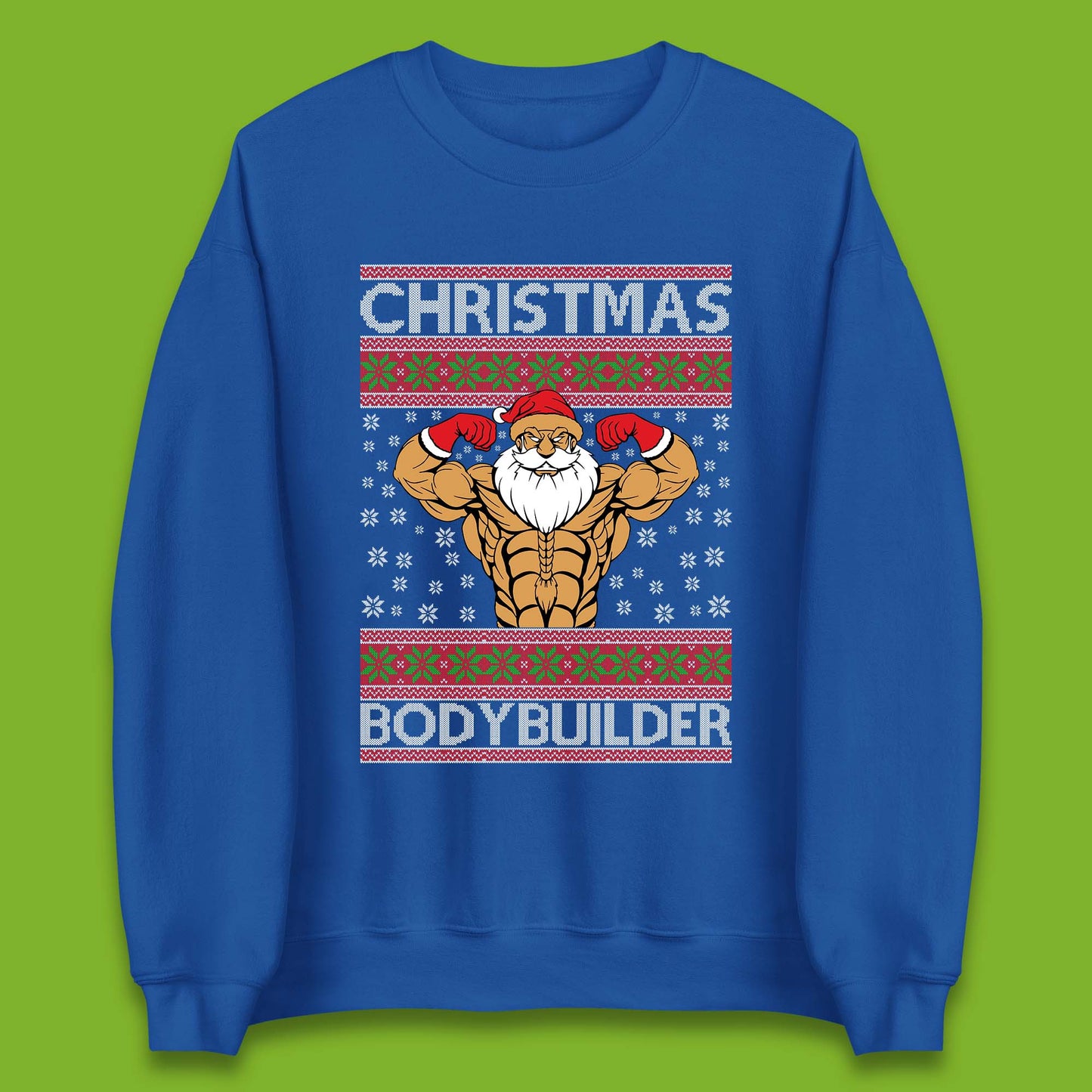 Ugly Christmas Bodybuilder Unisex Sweatshirt