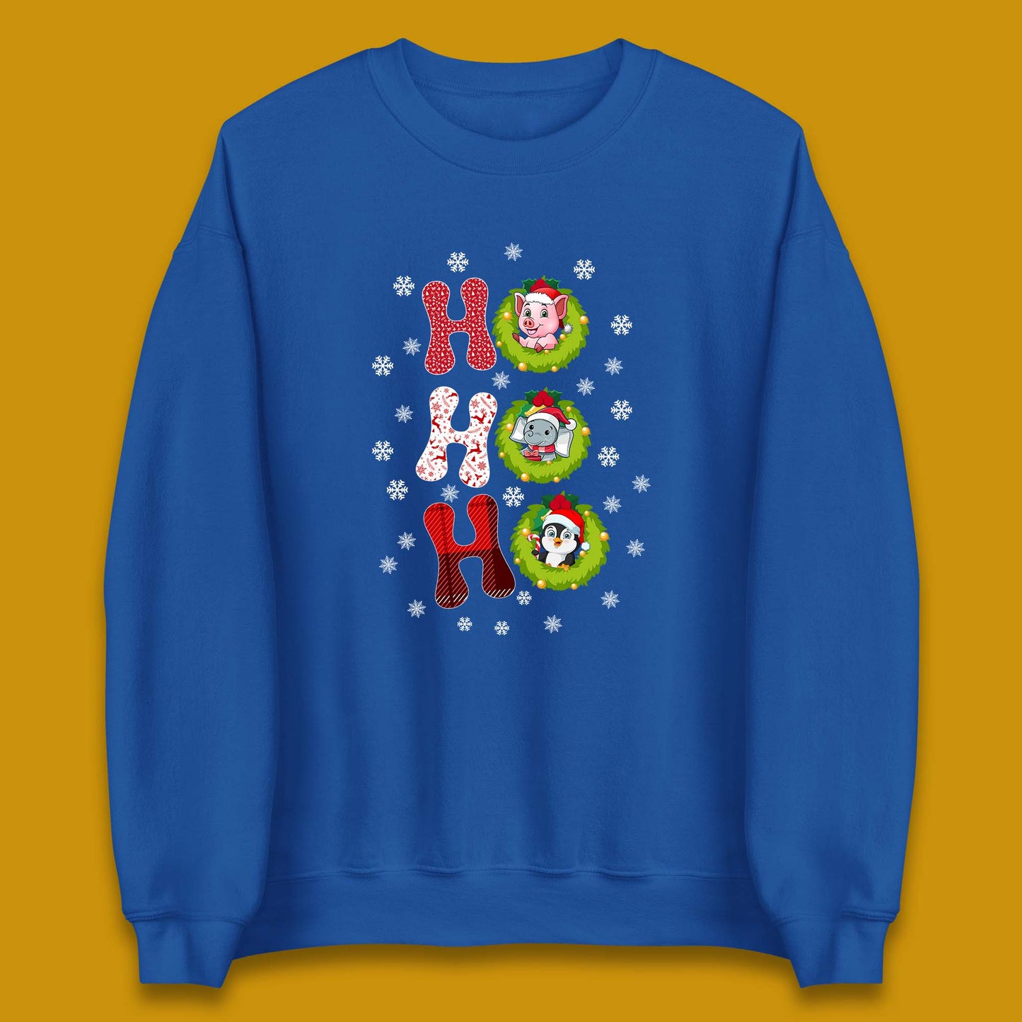 ho ho ho christmas animals sweatshirt