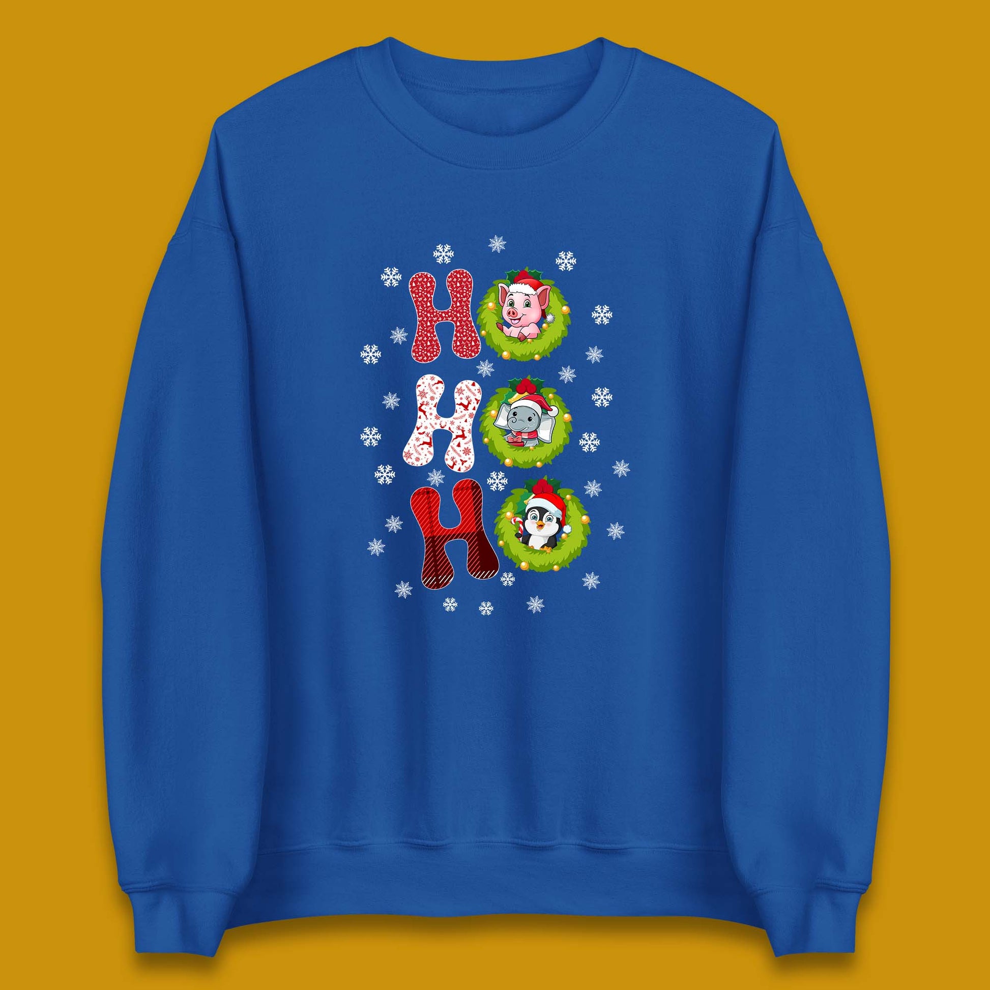 ho ho ho christmas animals sweatshirt