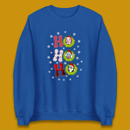 ho ho ho christmas animals sweatshirt