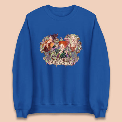 I Putt A Spell On You Halloween Sanderson Sisters Hocus Pocus Vintage Witches Unisex Sweatshirt