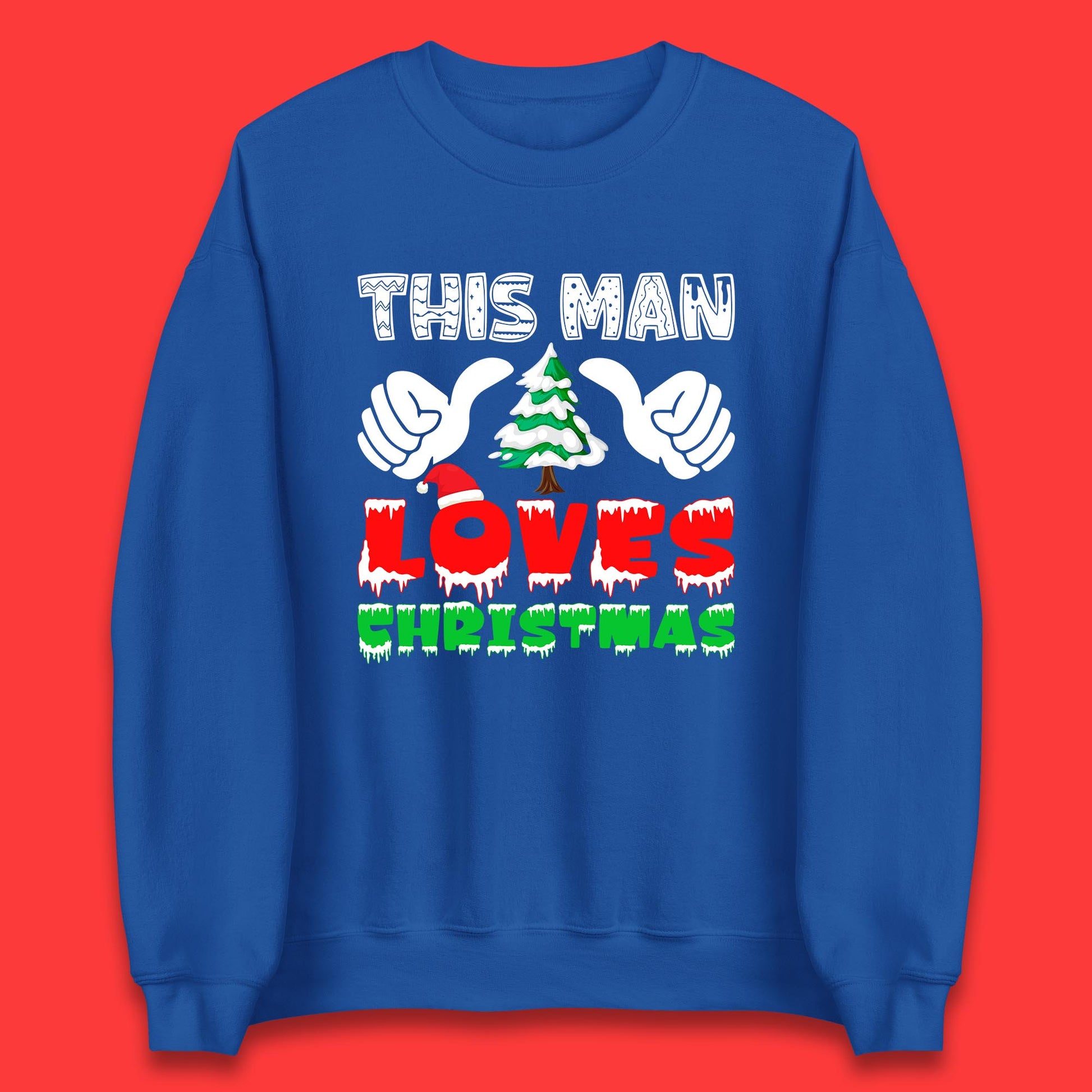 this man loves christmas sweatshirt
