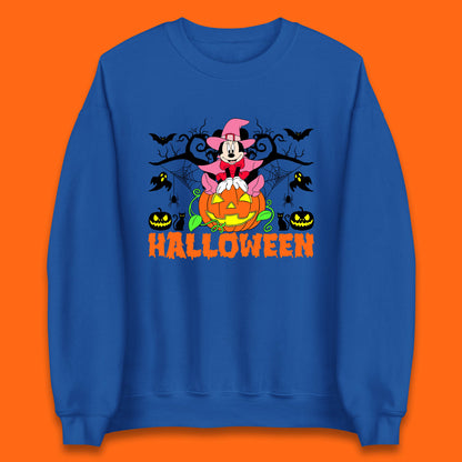 Disney Halloween Witch Minnie Mouse Sitting On Pumpkin Horror Scary Disneyland Trip Costume Unisex Sweatshirt