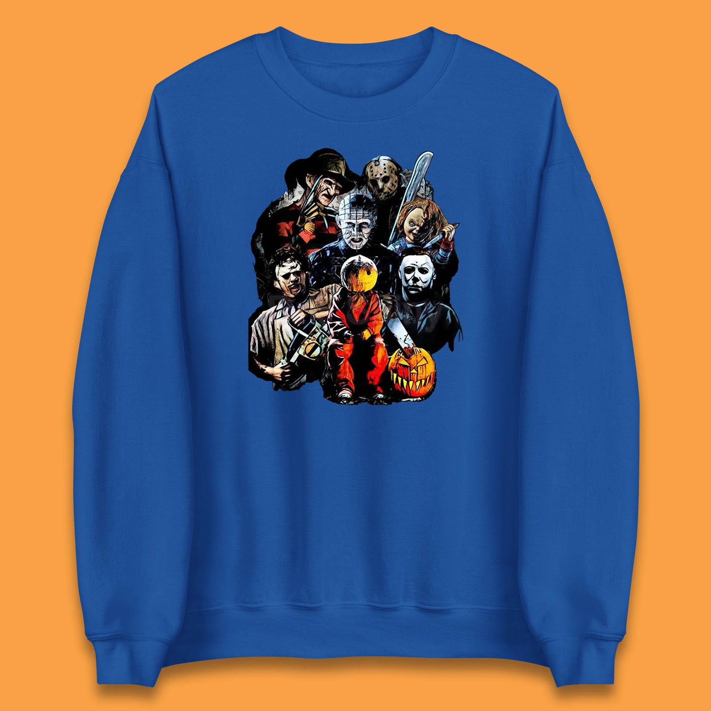 Halloween Horror Movie Characters Friends Halloween Villians Serial Killers Unisex Sweatshirt