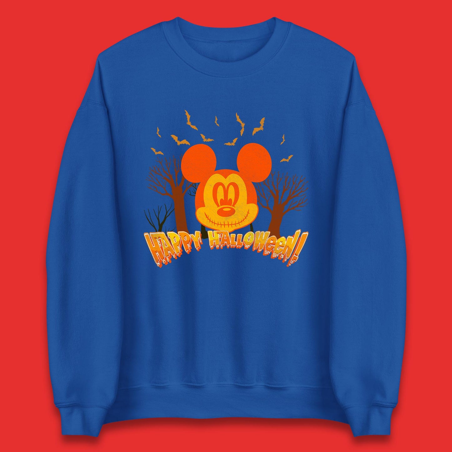 Happy Halloween Mickey Mouse Horror Scary Spooky Jack Face Halloween Disney Trip Unisex Sweatshirt
