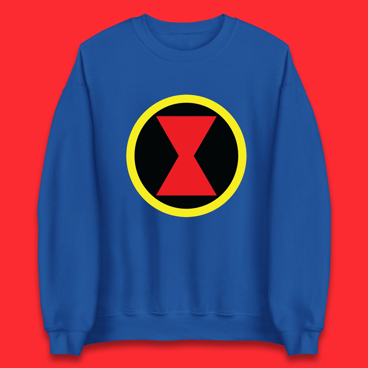 Black Widow Diy Black Symbol Logo Marvel Avengers Superhero Marvel Comics Gift for Marvel Fan Unisex Sweatshirt