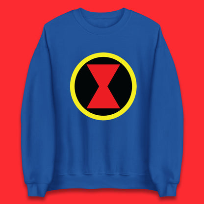 Black Widow Diy Black Symbol Logo Marvel Avengers Superhero Marvel Comics Gift for Marvel Fan Unisex Sweatshirt
