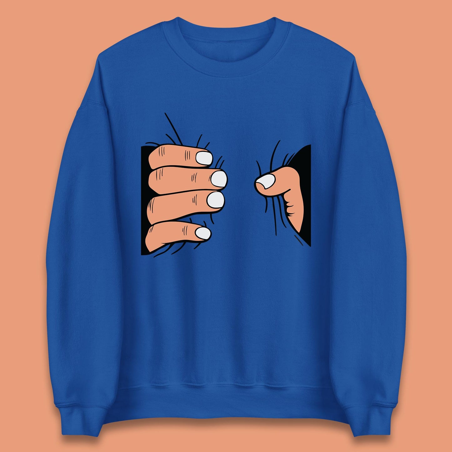 Crushing Handshake Big Hand Squeezing Funny Hand Grabbing Photographic Unisex Sweatshirt