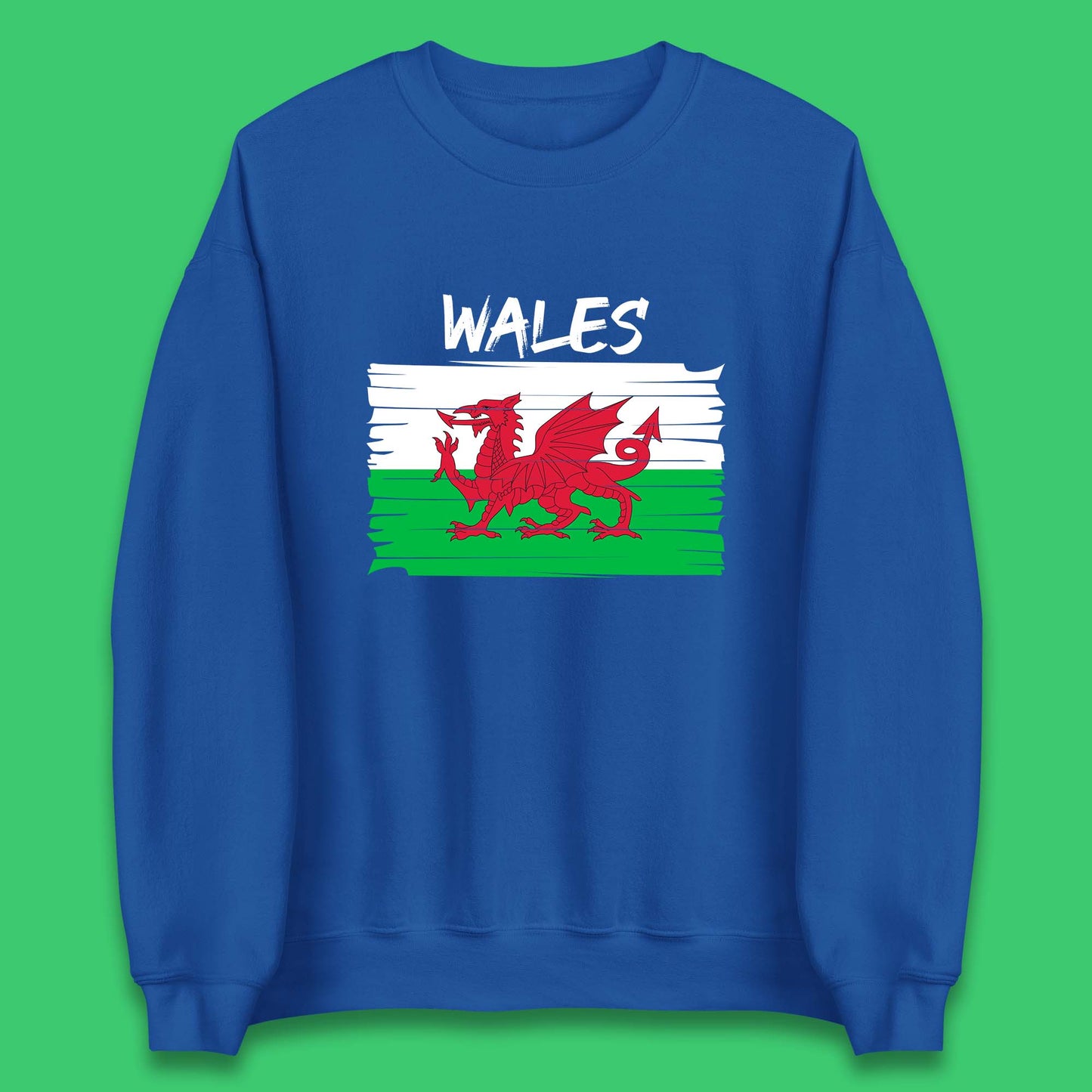 Welsh Dragon Flag Of Wales Saint Welsh Sant Dewi St. David's Day Dragon Flag Unisex Sweatshirt