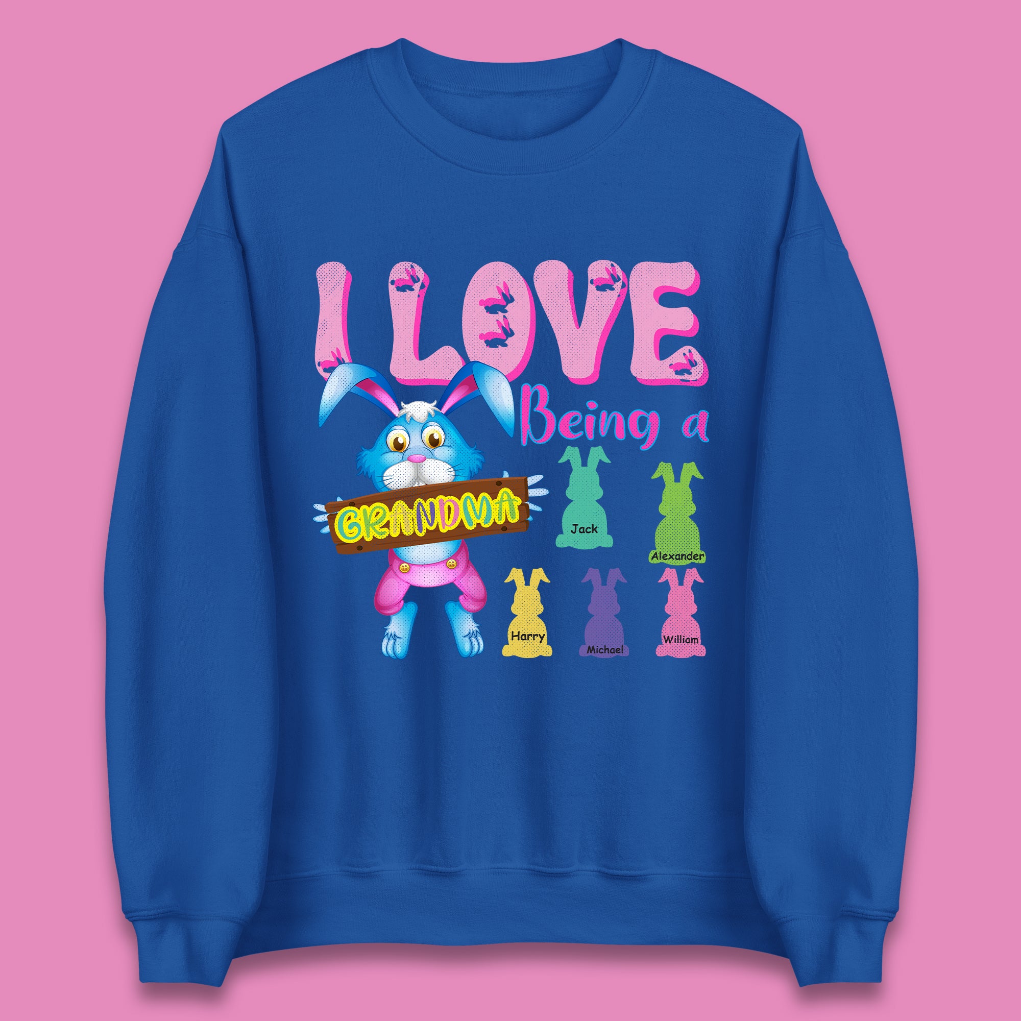 Personalised I Love Being A Grandma Unisex Sweatshirt