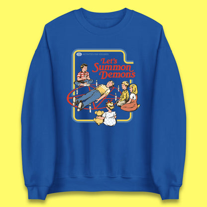 Let's Summon Demons Creepy Incantation Halloween Comic Funny Dark Humor Unisex Sweatshirt