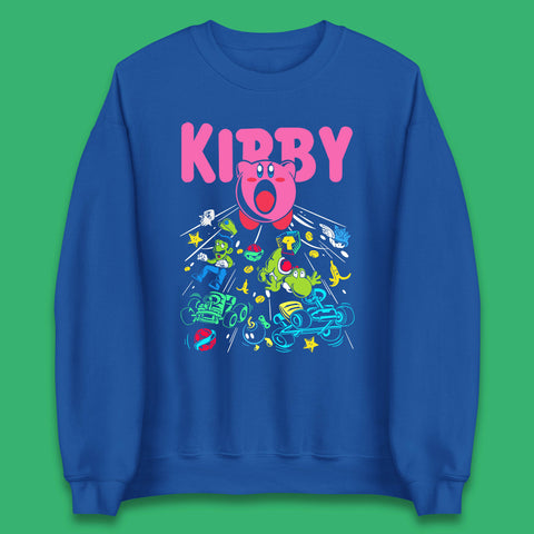 Kirby Consume Karting Mario Kart Ghost Band Heavy Metal Kirby Retro Gaming Unisex Sweatshirt
