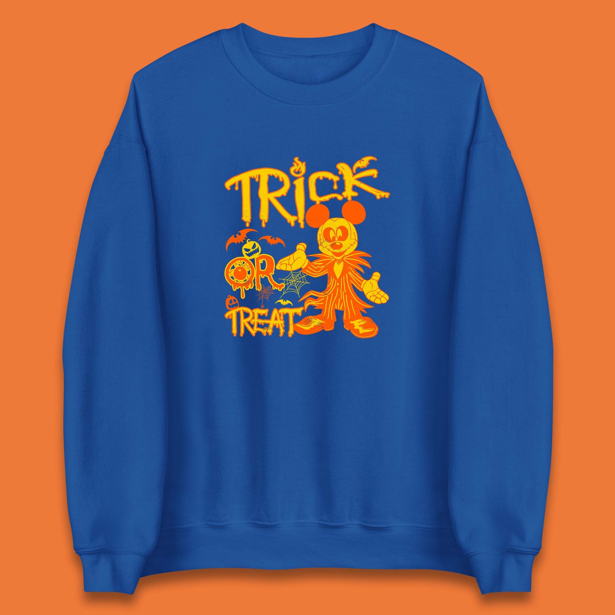 Trick Or Treat Disney Halloween Mickey Jack Skellington The Nightmare Before Christmas Disneyland Unisex Sweatshirt