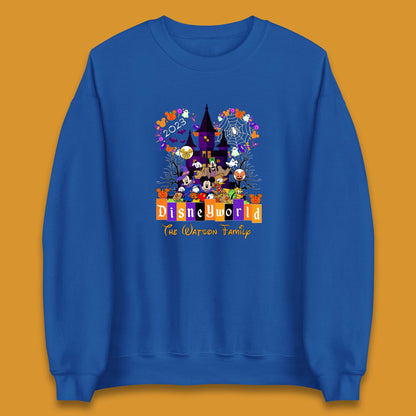 Personalised Disneyworld Halloween Family Disneyland Castle Mickey And Friends Disney Trip Unisex Sweatshirt