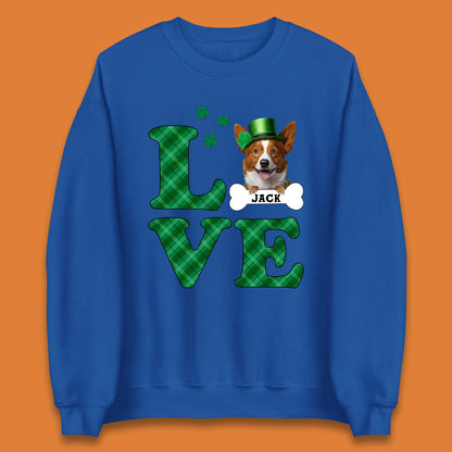 Personalised Love St. Patrick's Dog Unisex Sweatshirt