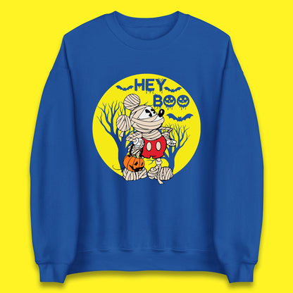Hey Boo Disney Halloween Mickey Mouse Mummy Trick Or Treat Spooky Vibes Unisex Sweatshirt