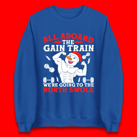 North Swole Snowman Christmas Gym Unisex Sweatshirt