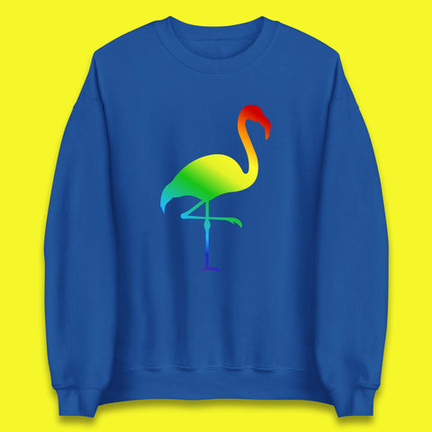 Rainbow Flamingo LGBTQ Gay Rights Pride Parade LGBT Flamingo Lovers Unisex Sweatshirt