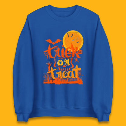 Trick Or Treat Happy Halloween Horror Scary Spooky Season Halloween Vibes Unisex Sweatshirt