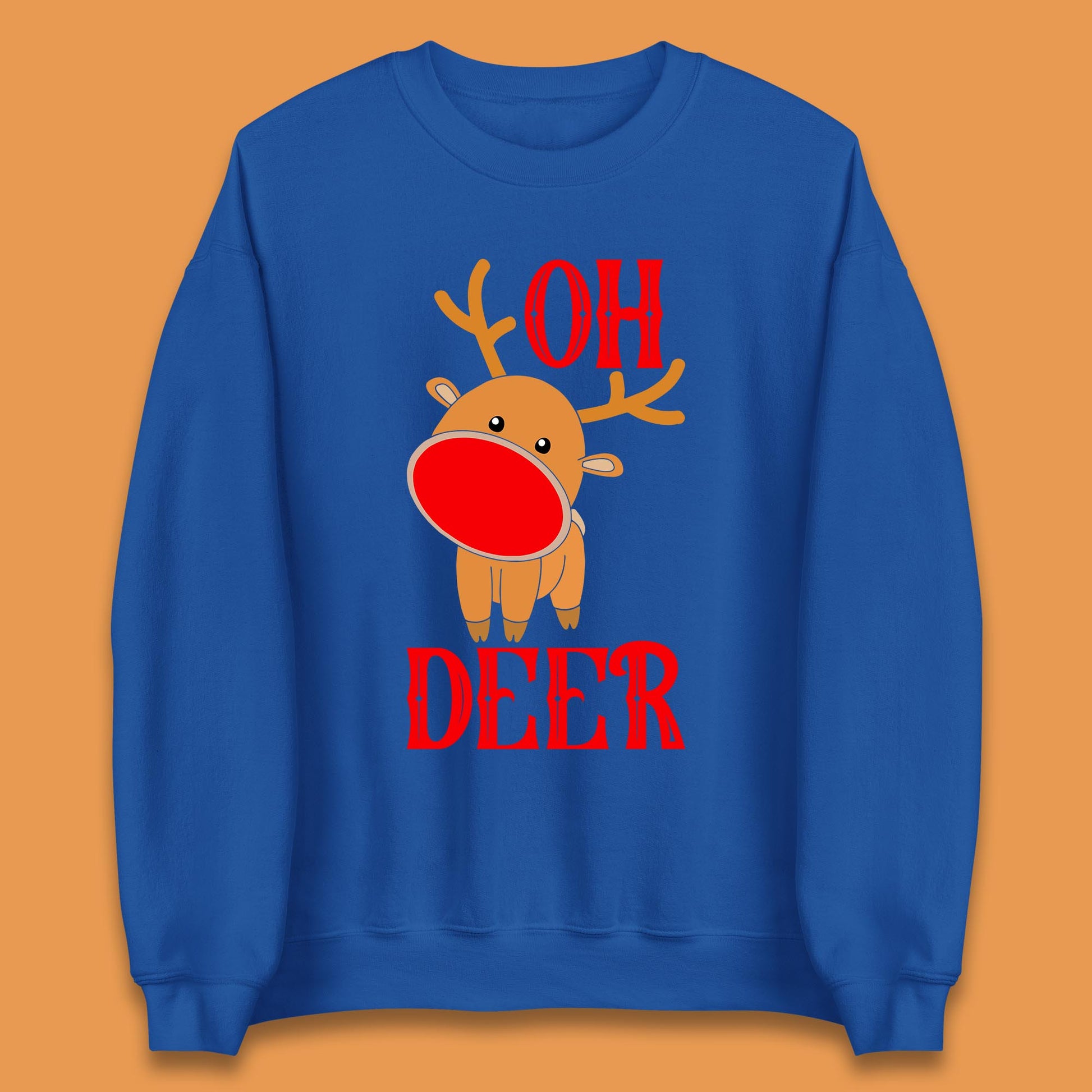 reindeer oh deer christmas rudolph sweatshirt