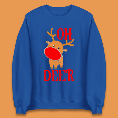 reindeer oh deer christmas rudolph sweatshirt